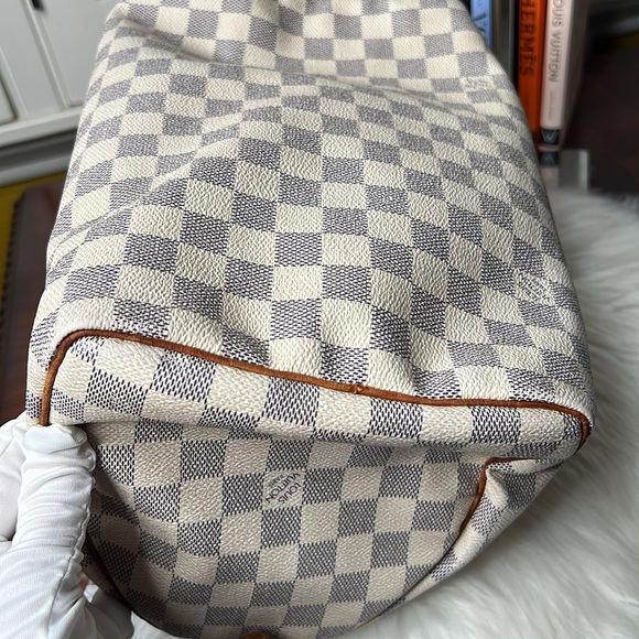 Louis Vuitton Damier Azur Speedy Handbag With Lock & Key #320 “Needs Work” - Picture 14 of 17